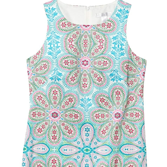 🐰LONDON TIMES Cotton Sateen Floral Bursts Shift - Picture 2 of 7